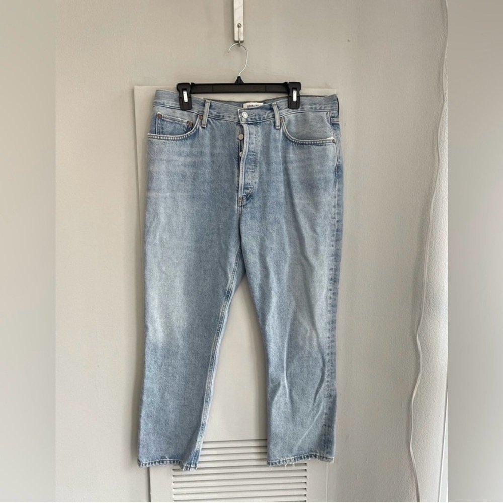 AGOLDE NWT Riley Cropped Straight Jeans DIMENSION